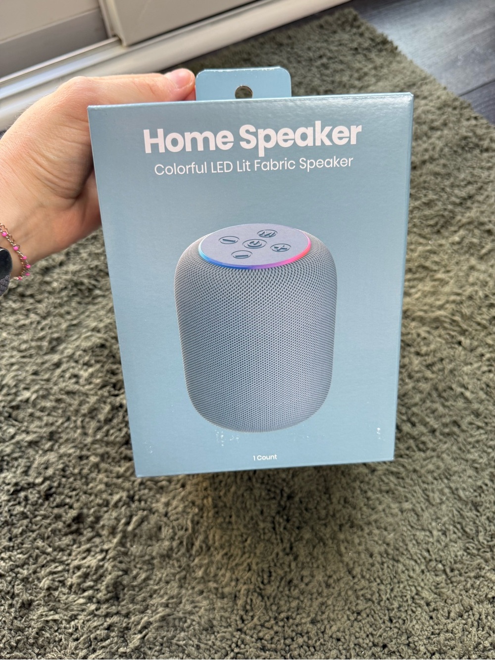 LED Lit Fabric Home Speaker